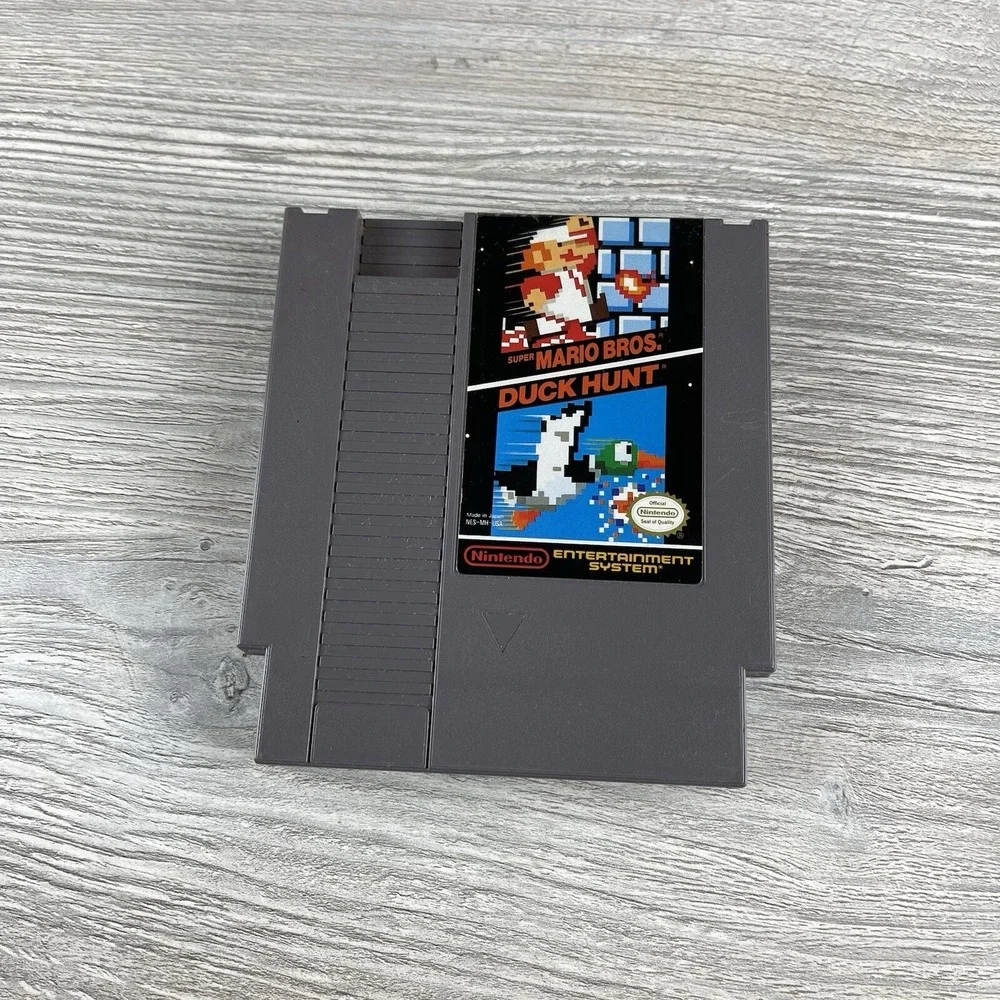 Super Mario Bros Duck Hunt Nintendo Cartridge Video Game NES Cart Tested 1985
